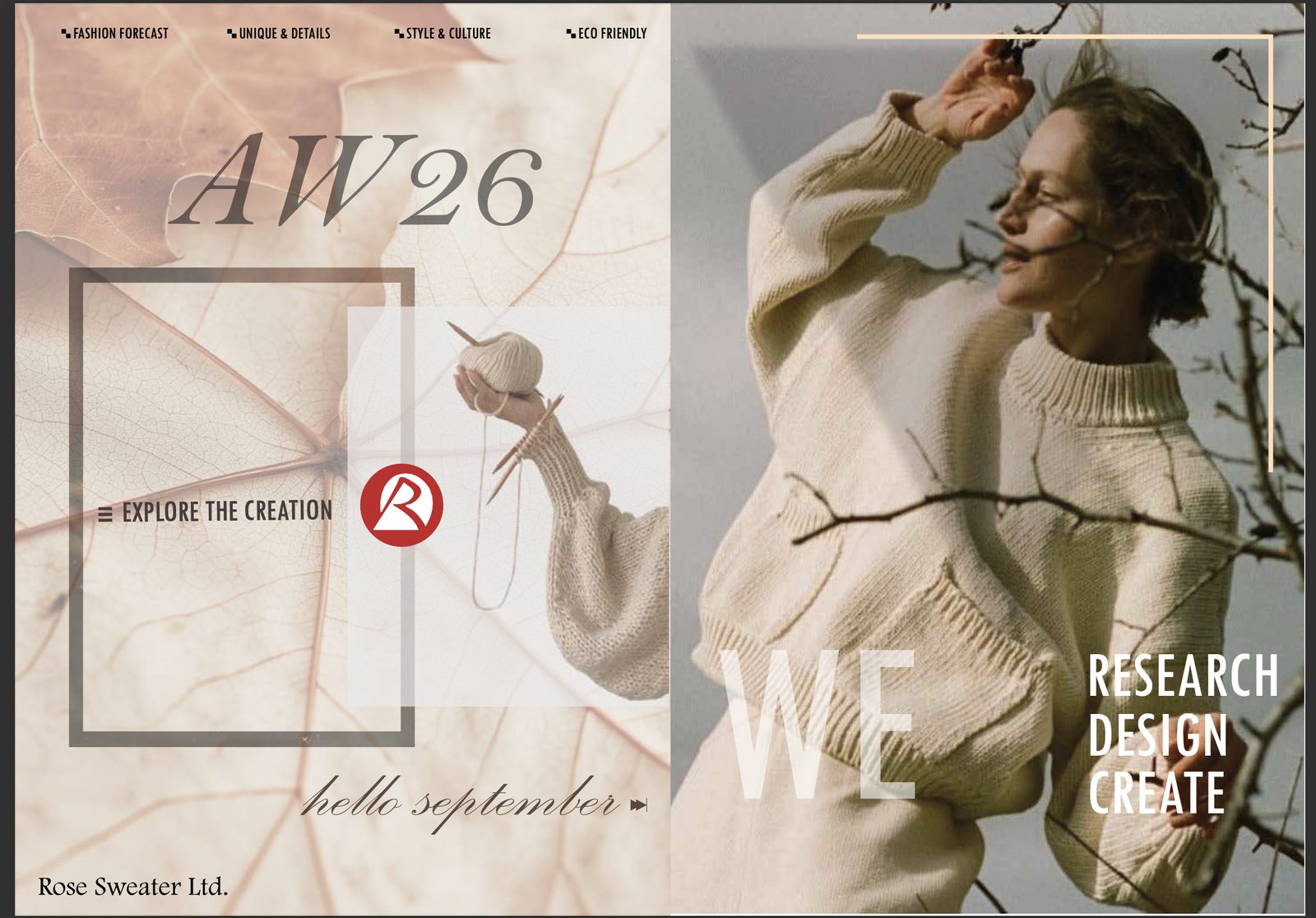 AW26 knitwear trend magazine spread